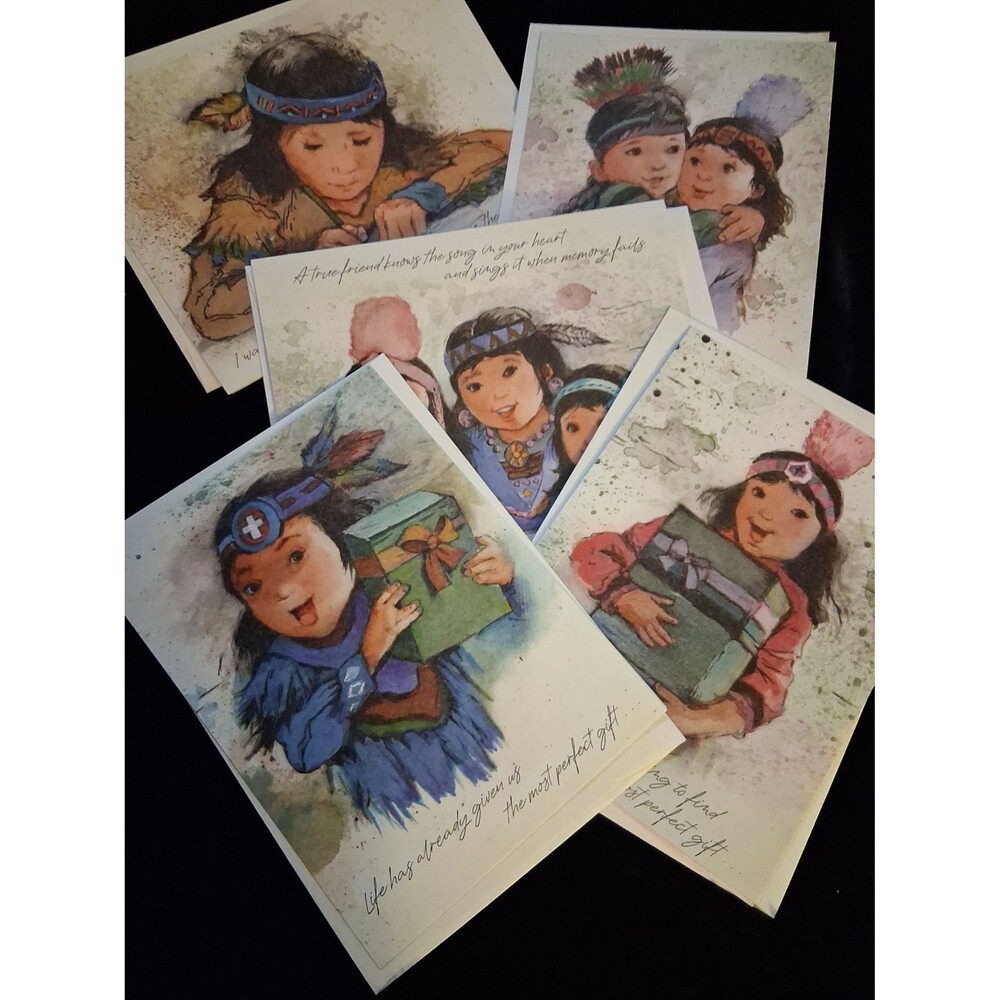 St. Labre Indian School Many Aho’s Lot of 5 Greeting Cards W envelopes